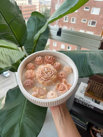 Blomljus i skål